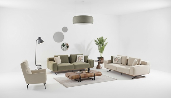 Sofa Wohnzimmergarnitur Polstergarnitur Set Sofakombination Sitzgarnitur 3+3+1