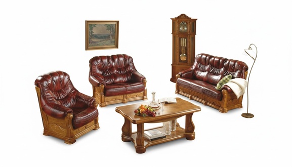 Sofagarnitur 3+1+1 Sitzer Klassischer Wohnlandschaft Sofas Couchen Polster Neu