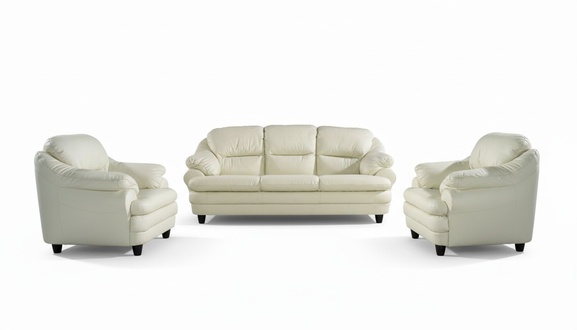 Sofagarnitur 3+1 Sitzer Set Design Sofas Polster Couchen Leder Relax