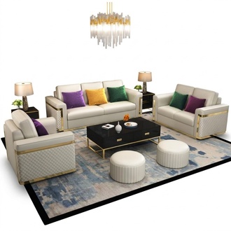 Sofagarnitur 3+1 Sitzer Sofas Couch Polster Garnitur Klassische Couchen