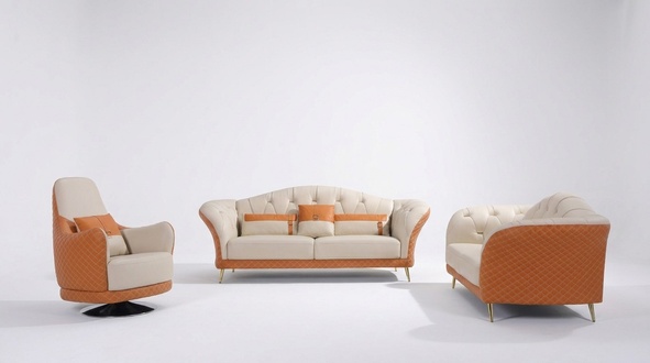 Sofagarnitur 3+2+1 Sitzer Set Design Sofa Polster Couchen Couch Modern