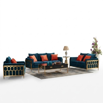 Sofagarnitur 3+2+1 Sitzer Set Design Sofas Polster Couchen Leder Relax