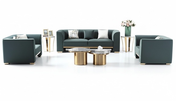 Sofagarnitur 321 Sitzer Set 2x Beistelltisch 2x Couchtische Luxus Möbel 7tlg. Neu