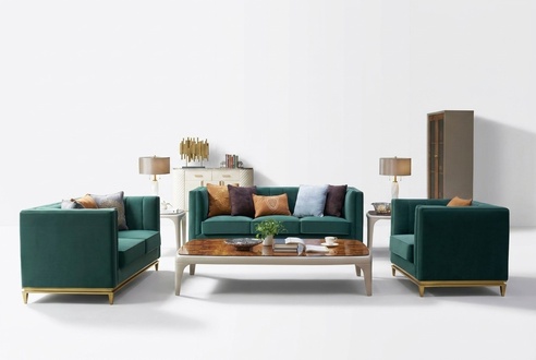 Sofagarnitur 3+2+1 Sitzer Set Design Sofas Polster Couchen Leder Relax