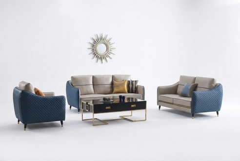 Sofagarnitur 3+2 Sitzer Set Design Sofa Polster Couchen Couch Modern