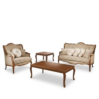 Sofagarnitur 3+2 Sitzer Set Design Sofa Polster Couchen Couch Klassisch 2 tlg. Massivholz