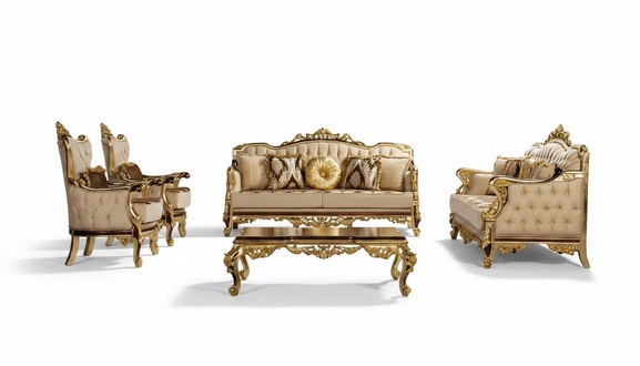 Sofagarnitur 3+3+1+1 Sitzer Couchtisch Sofa Sofas Sessel Garnitur Couch Set 5tlg