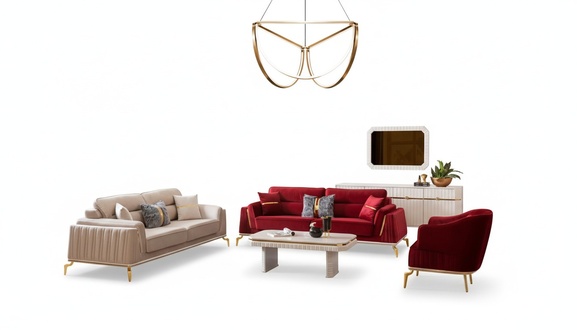 Sofagarnitur 3+3+1 Set Wohnzimmer Möbelset Design Modernes 3tlg