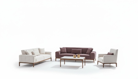 Sofagarnitur 3+3+1 Sitzer + Couchtisch 4tlg Set Polster Möbel Sofa Couch