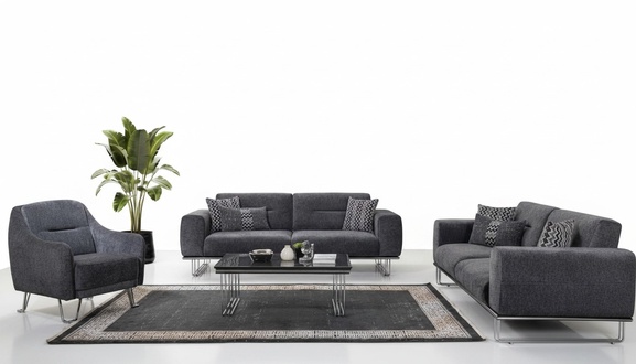 Sofagarnitur 3+3+1 Sitzer Wohnzimmer Komplett Sofas Set Couchtisch