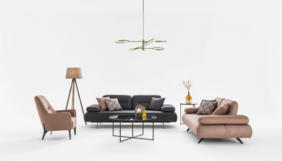 Sofagarnitur 4+3+1 Sitzer Set Design Sofa Polster Couchen Couch Modern Luxus Neu