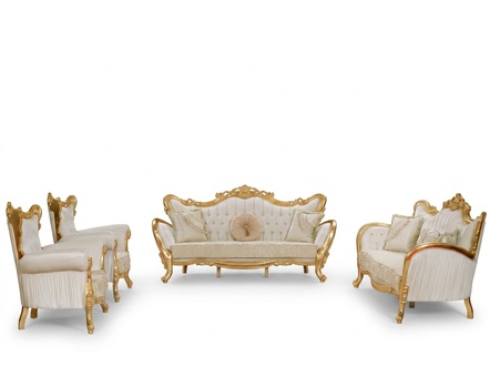 Sofagarnitur Couch 3+3+1+1 Sofa Couch Polster Möbel 4tlg. Set