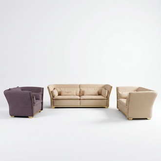 Sofagarnitur Couch Garnitur 3+2+1 Designersofa Couchtisch Italien Luxus