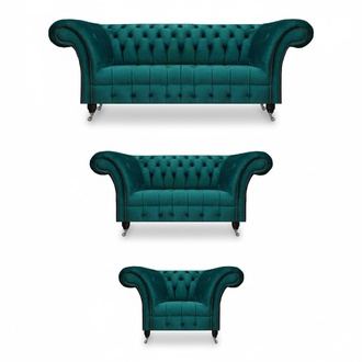 Sofagarnitur Couch Polster Chesterfield Design Sofa Set 3tlg Modern Komplett