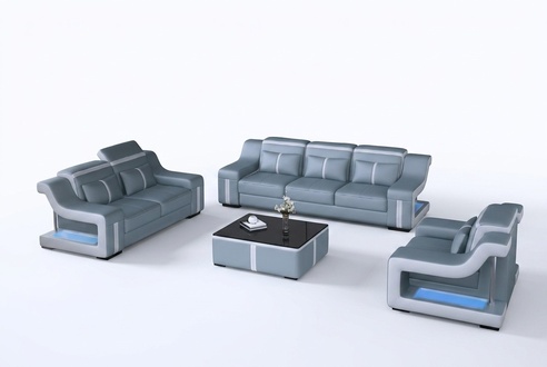 Sofagarnitur Couch Polster Sofa Set 3+2 Leder Couchen Sofas Komplett