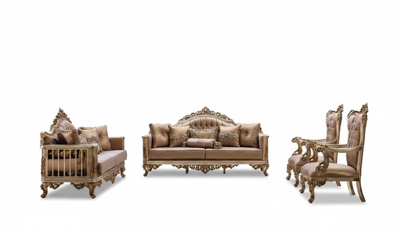 Sofagarnitur Couch Set Klassische Garnitur Sitz Polster Couchtisch 5tlg.