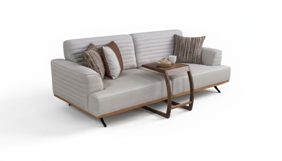 Sofagarnitur für Wohnzimmer 4 Teile in modernem Stil Neu in Textilmaterial