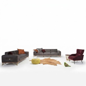 Sofagarnitur Garnitur Sofa Sessel Sofas Komplette Couchgarnitur Set Sitzer Stoff