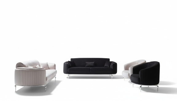 Sofagarnitur Set 3+3+1+1 Sitzer Couch Garnitur Design Couchen 4tlg