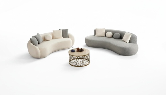 Sofas 4+3 Sofagarnitur Relax Garnitur Couches Wohnzimmer Garnitur 2tlg