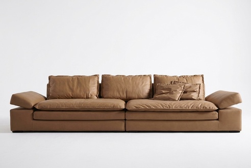 Sofas 4 Sitzer Textil Big Xxl Wohnzimmer Leder Neu Sofa Couch Möbel