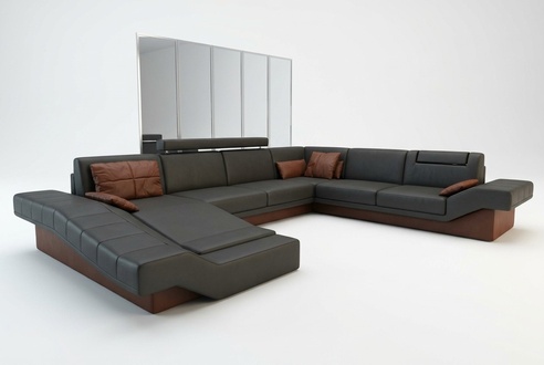 XXL Wohnlandschaft Design Polster Garnitur Ecksofa mit USB Big Sofa Neu Couch