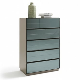 Elegantes Sideboard mit Spiegeloberfläche in Grau Sofort