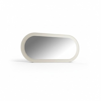 Spiegel Holzrahmen Großer Wandspiegel Klassischer Design Oval Holz