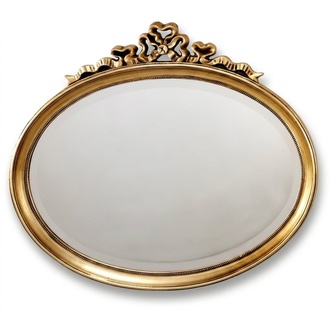 Spiegel Klassischer Holz Ovaler Wandspiegel Spiegel Design Gold Wohnzimmer Neu