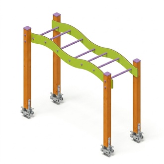 Spielplatz Hangelbalken Spielbalken Abenteuerbrücke Wackelsteg Übungsbalken