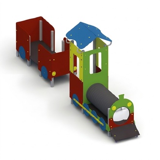 Spielplatz Piratenboot Spielhäuschen Balancierbalken Bewegungsfläche Spielnetz