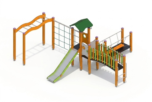 Spielplatzanlage Spielzone Spielpark Rutschbahn Spielbereich Bewegungsfläche