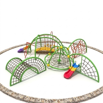 Spielturm mit Rutschbahnen Labyrinth Outdoor Sportkomplex für Kinder