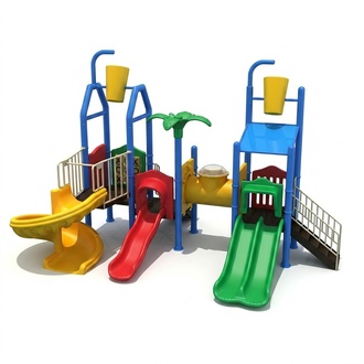 Spielturm mit Rutsche Kletterturm Wasserrutschen Spielplatz Spielplätze