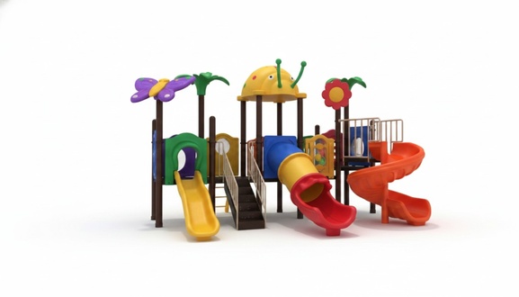 Spielturm mit Rutsche Kletterturm Holzturm Spielhaus Spielplatz Neu