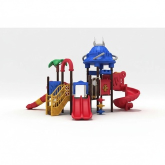Spielturm mit Rutsche Kletterturm Kinder Spielhaus Spielplatz Neu