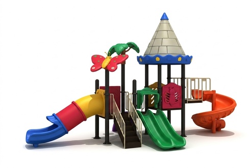 Spielturm mit Rutschen Spielhaus Garten Spielplatz aus Plastik Tiere