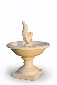 Springbrunnen Garten Teich Brunnen 136cm Steinbrunnen Gartenbrunnen