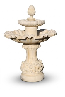 Springbrunnen Garten Teich Brunnen 140cm Steinbrunnen Gartenbrunnen