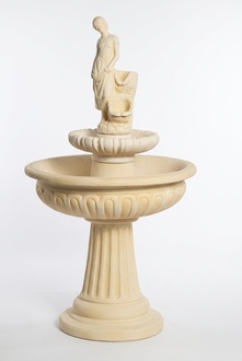 Springbrunnen Garten Teich Brunnen 164cm Steinbrunnen Gartenbrunnen