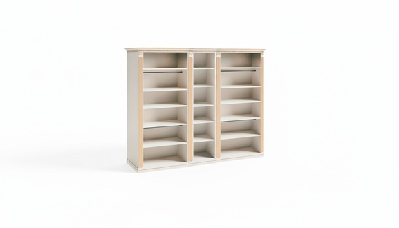 Stilvoller Weißer Kleiderschrank Luxuriöse Schlafzimmermöbel Holz Regale