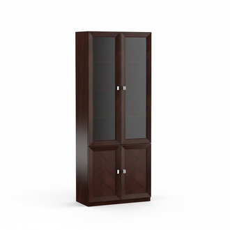 System Büro Möbel Vitrine Aktenschrank Klassischer Holz Schrank Regal