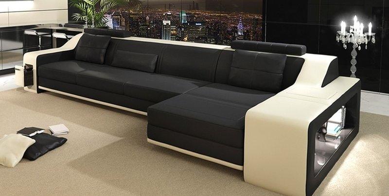 Design Ecksofa Sofa Couch Polster Sitz Eck Garnitur Sofas Leder Textil