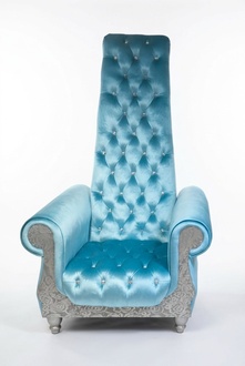 Thron Sessel Königlicher Polster Chesterfield Samt 1 Sitzer Antik Stil Stühle