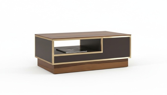Tisch Holz Couchtisch Moderne Design Beige Tische Büro Braun Einrichtung Neu