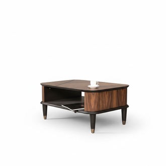 Tisch Holz Couchtisch Moderne Design Beige Tische Büro Braun Einrichtung Neu