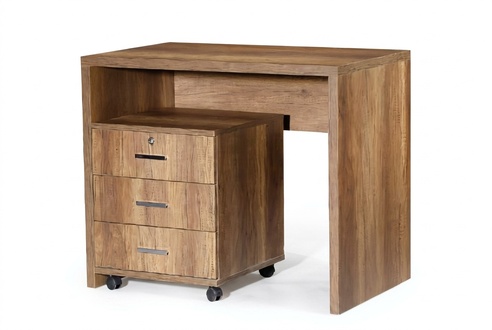 Tisch mit Schubladenschrank Bürotisch mit 3 Schubladen Holz Büromöbel