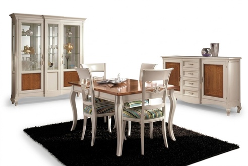 Tisch Möbel Esstisch Naturholz Retro Style Esszimmer Wohnzimmer Tische