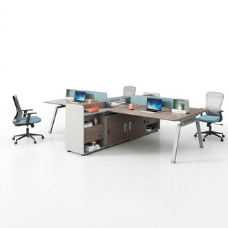 Tisch Schreibtisch Co Working Teambürotisch Gemeinschaftsschreibtisch 4 Personen