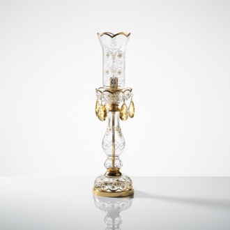 Tischleuchte Tisch Lampe Kronleuchte Kristall Antik Stil Leuchte Leuchten
